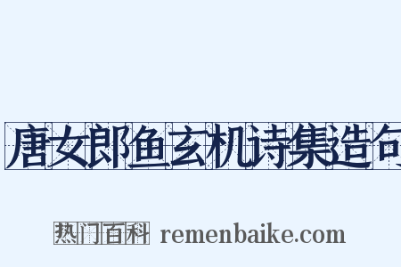 唐女郎鱼玄机诗集造句是什么意思的图片